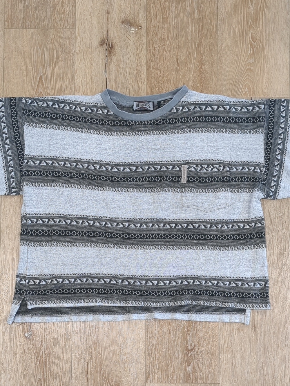 Vintage Quicksilver Oversized Cropped Beach Sweatshirt Medium
